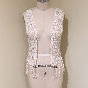 Blue pepper crochet top